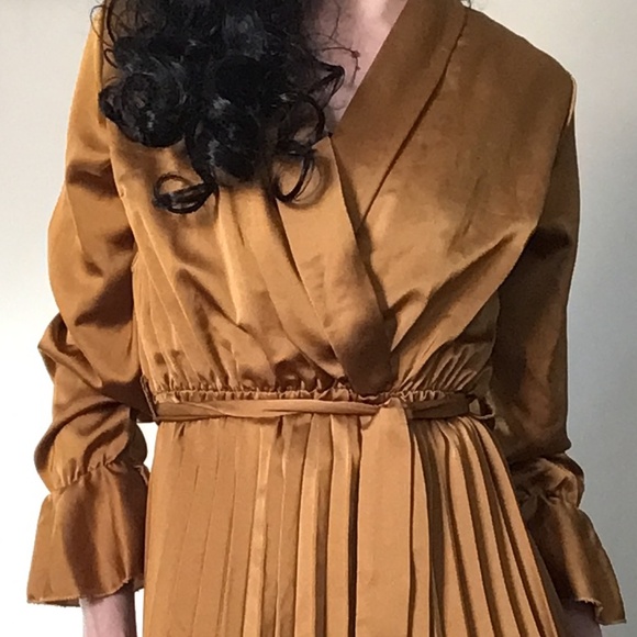Gold Silk Dress - Picture 2 of 8